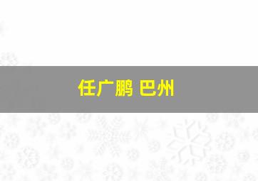 任广鹏 巴州